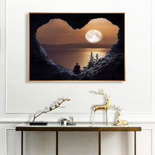 Lade das Bild in den Galerie-Viewer, Liebe Sonnenuntergang - voller quadratischer Diamant - 50x40cm