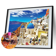 Lade das Bild in den Galerie-Viewer, Haus am Meer - voller quadratischer Diamant - 50x40cm