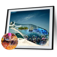 Lade das Bild in den Galerie-Viewer, Flaschenlandschaft - voller quadratischer Diamant - 50x40cm