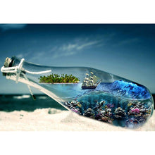 Lade das Bild in den Galerie-Viewer, Flaschenlandschaft - voller quadratischer Diamant - 50x40cm