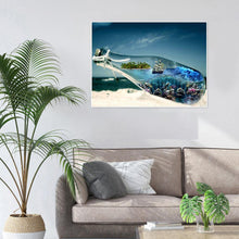 Lade das Bild in den Galerie-Viewer, Flaschenlandschaft - voller quadratischer Diamant - 50x40cm