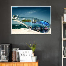 Lade das Bild in den Galerie-Viewer, Flaschenlandschaft - voller quadratischer Diamant - 50x40cm