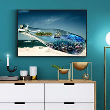 Lade das Bild in den Galerie-Viewer, Flaschenlandschaft - voller quadratischer Diamant - 50x40cm