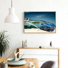 Lade das Bild in den Galerie-Viewer, Flaschenlandschaft - voller quadratischer Diamant - 50x40cm