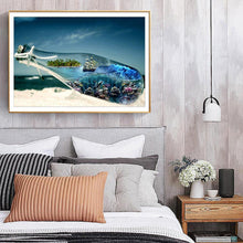 Lade das Bild in den Galerie-Viewer, Flaschenlandschaft - voller quadratischer Diamant - 50x40cm