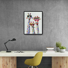 Lade das Bild in den Galerie-Viewer, Hirsch - voller runder Diamant - 40x50cm