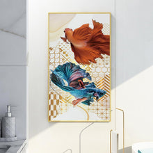 Lade das Bild in den Galerie-Viewer, Fisch - voller runder Diamant - 50x100cm