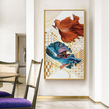 Lade das Bild in den Galerie-Viewer, Fisch - voller runder Diamant - 50x100cm