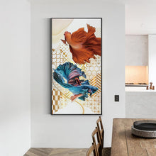Lade das Bild in den Galerie-Viewer, Fisch - voller runder Diamant - 50x100cm