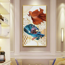 Lade das Bild in den Galerie-Viewer, Fisch - voller runder Diamant - 50x100cm