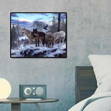 Lade das Bild in den Galerie-Viewer, Wölfe - voller quadratischer Diamant - 50x40cm