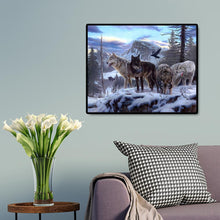 Lade das Bild in den Galerie-Viewer, Wölfe - voller quadratischer Diamant - 50x40cm