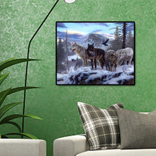 Lade das Bild in den Galerie-Viewer, Wölfe - voller quadratischer Diamant - 50x40cm