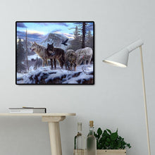 Lade das Bild in den Galerie-Viewer, Wölfe - voller quadratischer Diamant - 50x40cm