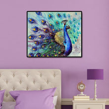 Lade das Bild in den Galerie-Viewer, Pfau - voller quadratischer Diamant - 50x40cm