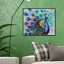 Lade das Bild in den Galerie-Viewer, Pfau - voller quadratischer Diamant - 50x40cm