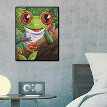 Lade das Bild in den Galerie-Viewer, Frosch - voller quadratischer Diamant - 40x50cm