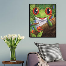 Lade das Bild in den Galerie-Viewer, Frosch - voller quadratischer Diamant - 40x50cm