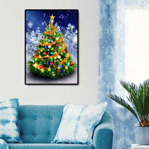 Weihnachtsbaum - voller quadratischer Diamant - 40x50cm