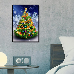 Weihnachtsbaum - voller quadratischer Diamant - 40x50cm