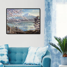 Lade das Bild in den Galerie-Viewer, Kirschblüten Landschaft - voller quadratischer Diamant - 50x40cm