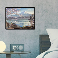 Lade das Bild in den Galerie-Viewer, Kirschblüten Landschaft - voller quadratischer Diamant - 50x40cm