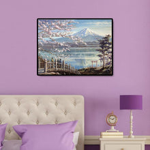 Lade das Bild in den Galerie-Viewer, Kirschblüten Landschaft - voller quadratischer Diamant - 50x40cm