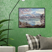 Lade das Bild in den Galerie-Viewer, Kirschblüten Landschaft - voller quadratischer Diamant - 50x40cm