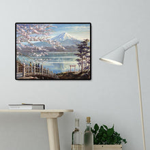 Lade das Bild in den Galerie-Viewer, Kirschblüten Landschaft - voller quadratischer Diamant - 50x40cm