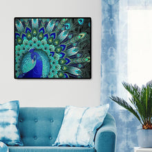 Lade das Bild in den Galerie-Viewer, 50x40cm blau Peakcock Schwanz - voller quadratischer Diamant - 50x40cm