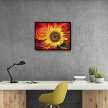Lade das Bild in den Galerie-Viewer, Begeisterte Sonnenblume - voller quadratischer Diamant - 50x40cm
