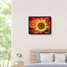 Lade das Bild in den Galerie-Viewer, Begeisterte Sonnenblume - voller quadratischer Diamant - 50x40cm