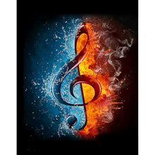 Lade das Bild in den Galerie-Viewer, Musik-Schlacht - voller quadratischer Diamant - 40x50cm