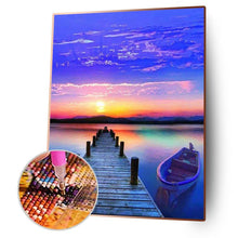 Lade das Bild in den Galerie-Viewer, Wand Fantasie Sonnenuntergang - voller quadratischer Diamant - 40x50cm