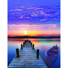 Lade das Bild in den Galerie-Viewer, Wand Fantasie Sonnenuntergang - voller quadratischer Diamant - 40x50cm