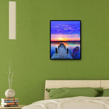 Lade das Bild in den Galerie-Viewer, Wand Fantasie Sonnenuntergang - voller quadratischer Diamant - 40x50cm