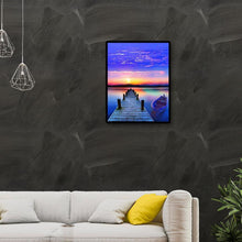 Lade das Bild in den Galerie-Viewer, Wand Fantasie Sonnenuntergang - voller quadratischer Diamant - 40x50cm