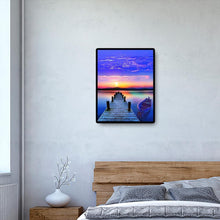 Lade das Bild in den Galerie-Viewer, Wand Fantasie Sonnenuntergang - voller quadratischer Diamant - 40x50cm