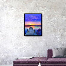 Lade das Bild in den Galerie-Viewer, Wand Fantasie Sonnenuntergang - voller quadratischer Diamant - 40x50cm