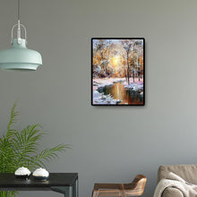 Lade das Bild in den Galerie-Viewer, Wintersonne - voller quadratischer Diamant - 40x50cm