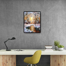 Lade das Bild in den Galerie-Viewer, Wintersonne - voller quadratischer Diamant - 40x50cm