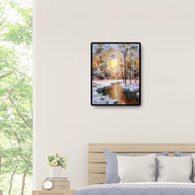 Lade das Bild in den Galerie-Viewer, Wintersonne - voller quadratischer Diamant - 40x50cm