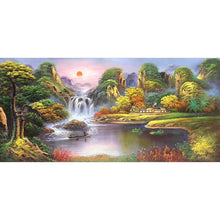 Lade das Bild in den Galerie-Viewer, Landschaft - voller runder Diamant - 100x50cm
