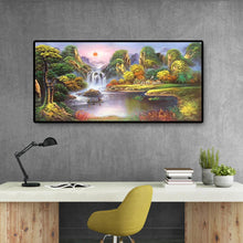 Lade das Bild in den Galerie-Viewer, Landschaft - voller runder Diamant - 100x50cm