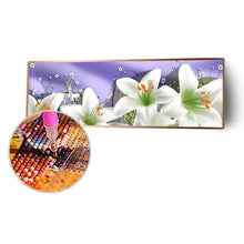 Lade das Bild in den Galerie-Viewer, Blume Weihnachten - voller runder Diamant - 80x30cm