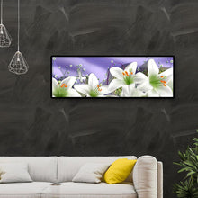 Lade das Bild in den Galerie-Viewer, Blume Weihnachten - voller runder Diamant - 80x30cm