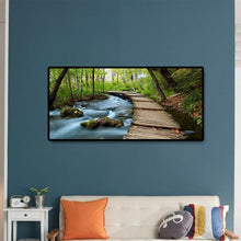 Lade das Bild in den Galerie-Viewer, Berglandschaft - voller runder Diamant - 80x40cm