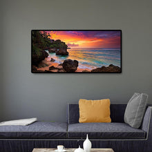 Lade das Bild in den Galerie-Viewer, Berglandschaft - voller runder Diamant - 80x40cm