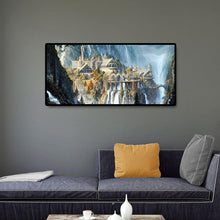 Lade das Bild in den Galerie-Viewer, Berglandschaft - voller runder Diamant - 80x40cm
