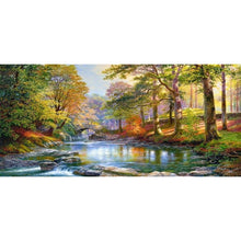 Lade das Bild in den Galerie-Viewer, Berglandschaft - voller runder Diamant - 80x40cm